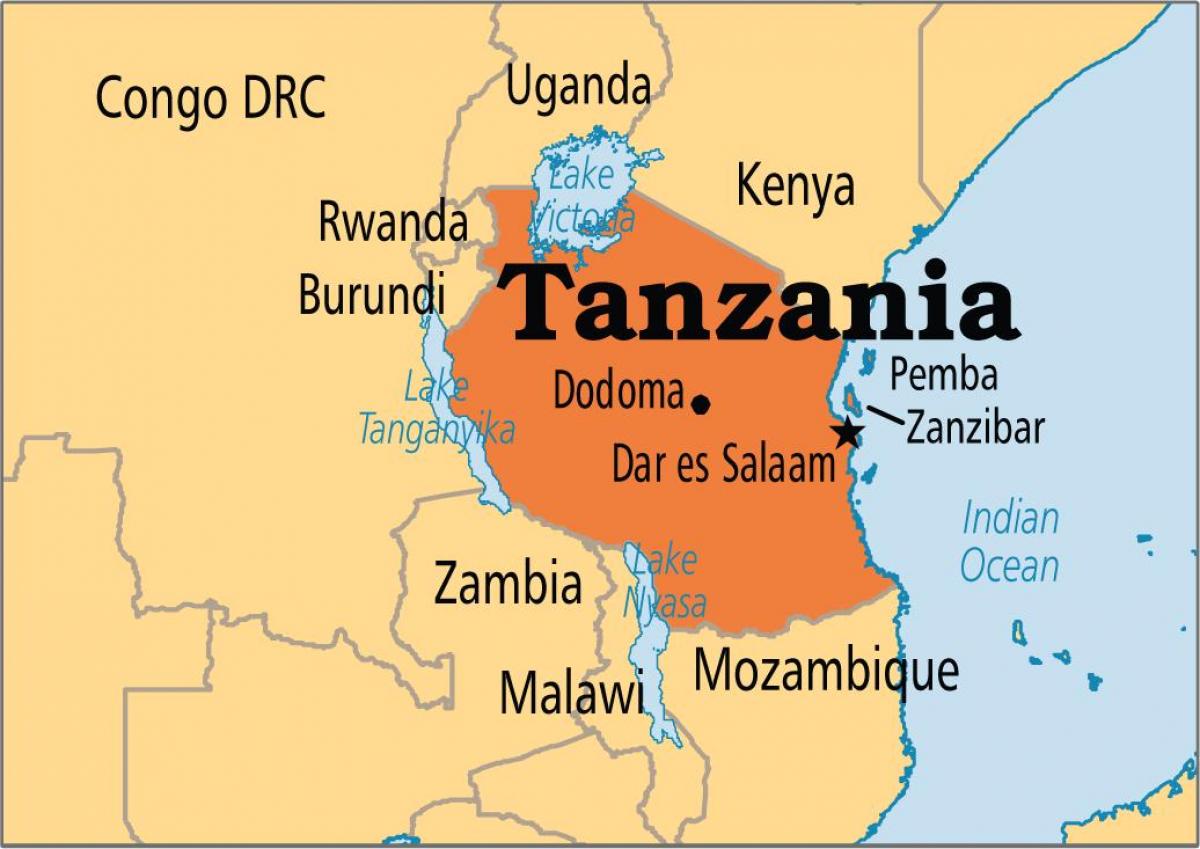 Kaart dar es salaam, tansaania ühendvabariik