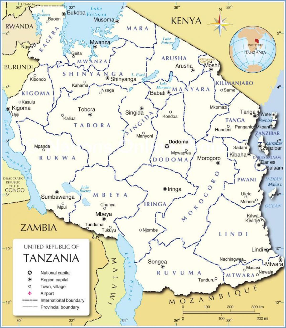 Kaart tansaania linnaosa