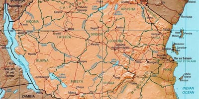 Tansaania geograafiline kaart