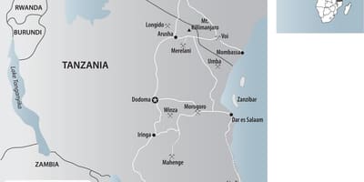 Kaart tansaania kulla kaevandused