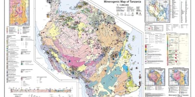 Geoloogia, maavarade kaart, tansaania